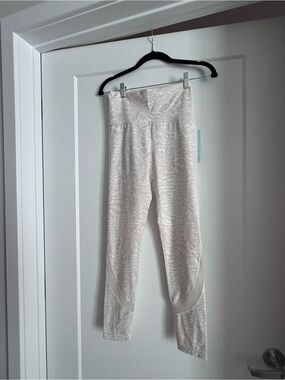 Zella Cream Patterned High-Waist Leggings